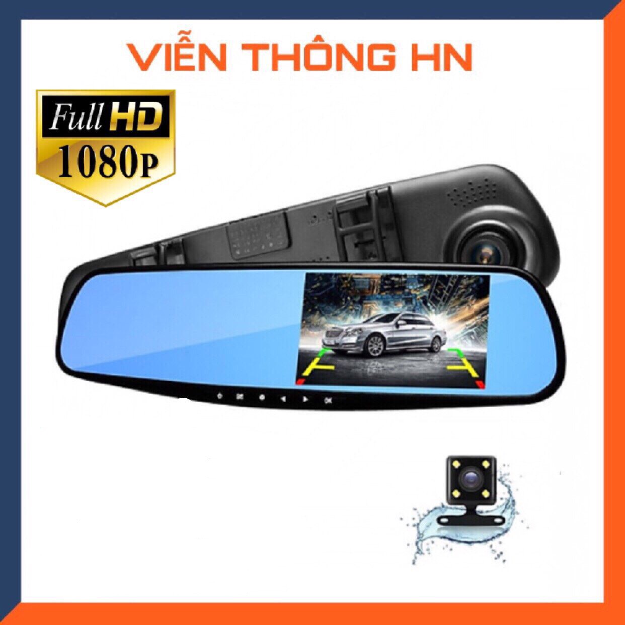 [ BẢO HÀNH 5 NĂM ] Camera hành trình oto x700 full hd 1080 gương  cảm ứng kèm camera lùi hồng ngoại có tiếng việt ứng dụng cho ô tô xe hơi