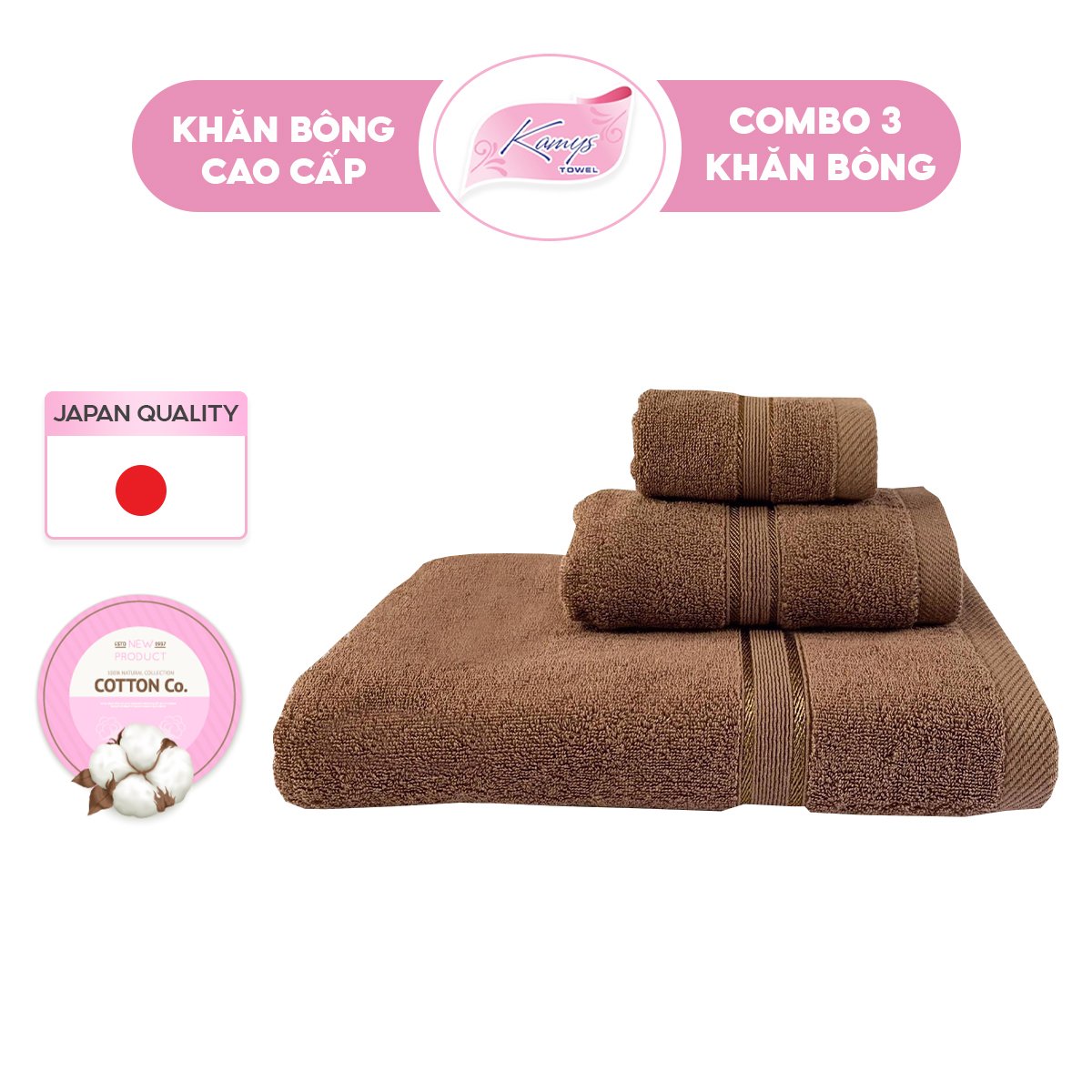 Khăn Mặt 30X50Cm Kamys Towel  Cotton Siêu Thấm Hút, Không Sổ Lông, Không Phai Màu