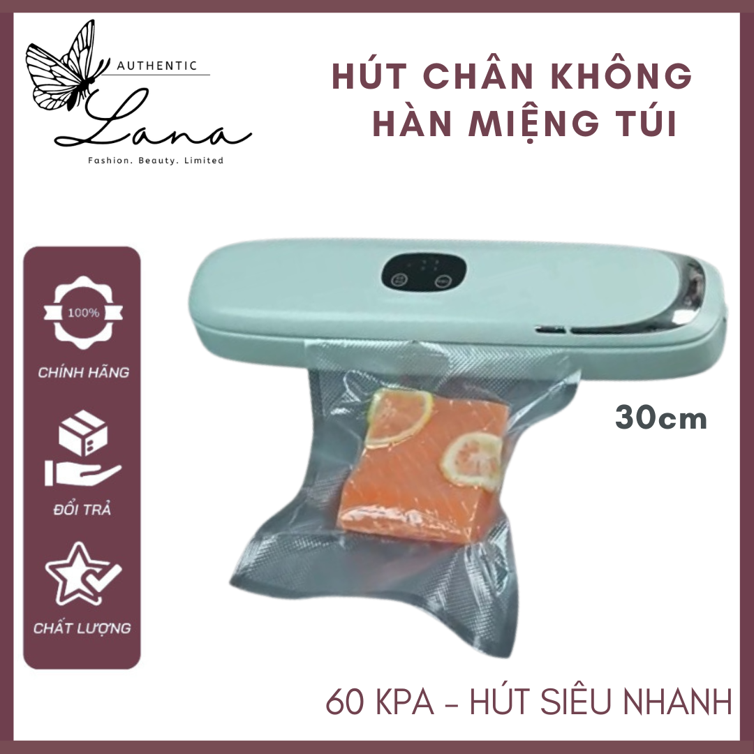 Máy Hút Chân Không Mini  Máy Hàn Miệng Hút Túi LANA Giúp Bảo Quản Thực Phẩm An Toàn Lâu Hơn, Máy Hút Chân Không Kiêm Máy Hàn Miệng Túi Công Nghệ Cao Bảo Quản Thực Phẩm Cực Tốt Tặng