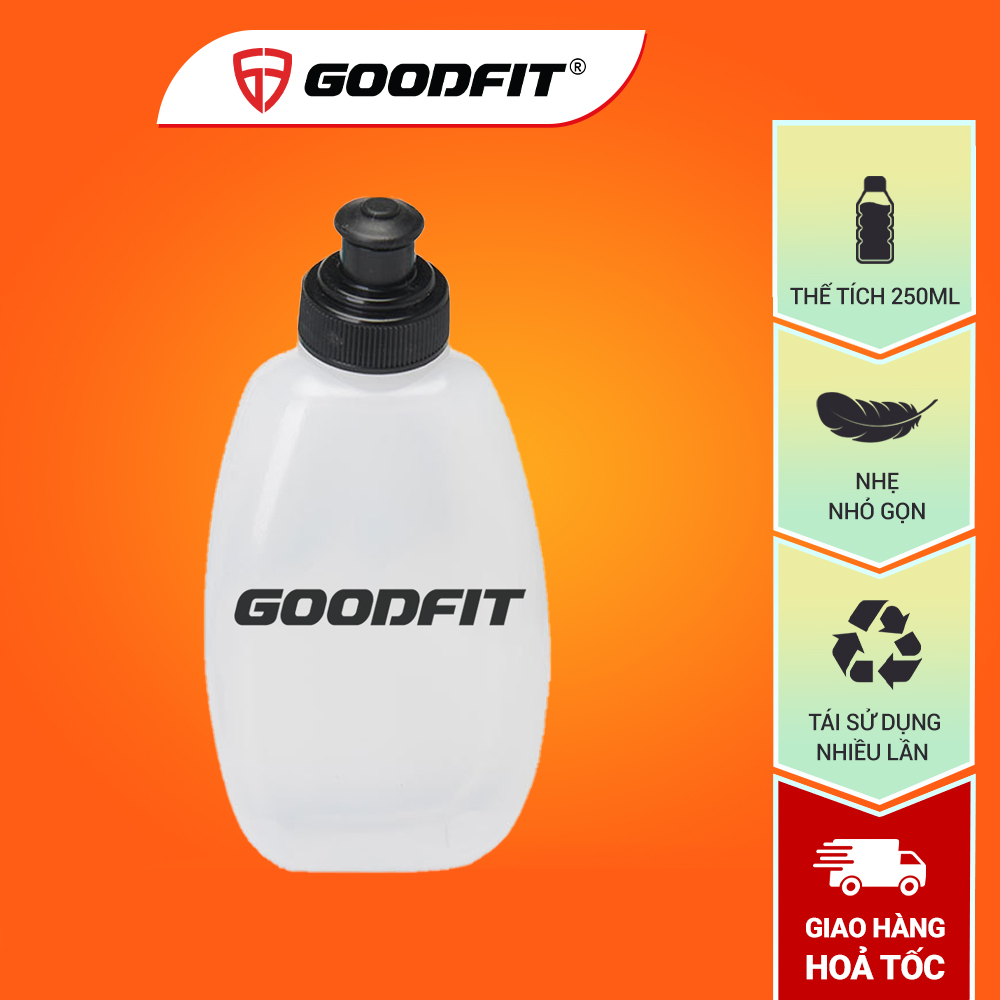 Bình nước nhựa cứng thể thao, bình nước chạy bộ 250ml GoodFit GF03RA