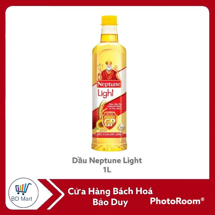 Cb 2 chai dầu ăn thượng hạng neptune light chai 1 lít