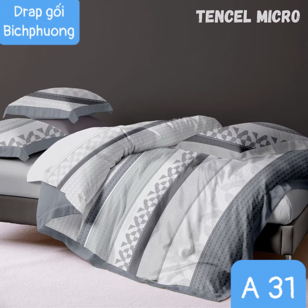 Bộ drap gối Tencel vải nhập Hàn Quốc đỉnh cao mát mềm mại