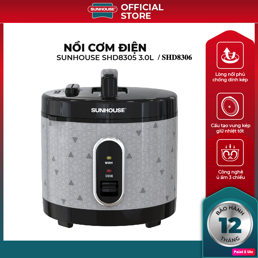 Nồi cơm điện 3l sunhouse shd8306