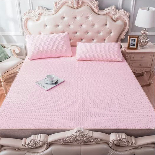 Chiếu điều hòa cao su non cao cấp tặng kèm hai vỏ gối siêu êm mát mùa hè ấm mùa đông - Tấm ga trải giường nệm ngủ 2 người kích thước 1m5 x 2m và 1m8 x 2m