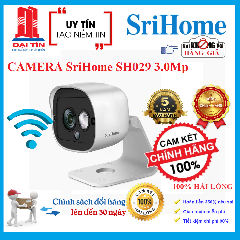 Camera ngoài trời ip wifi srihome sh029