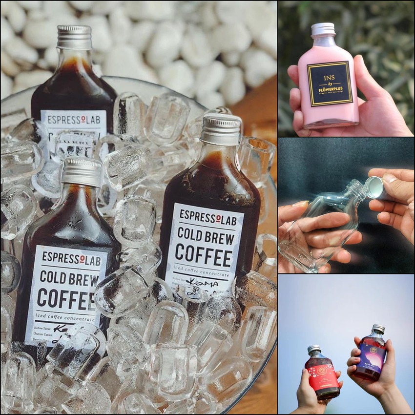 Chai thủy tinh 100ml vuông cao kiểu dẹt vai thon – nắp nhôm – vỏ chai rượu mini – chai thủy tinh nhỏ