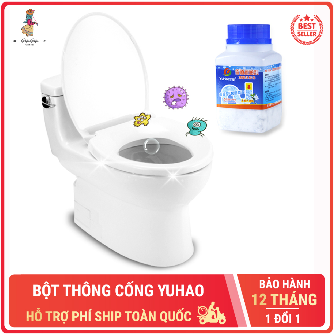 Bột thông cống YUHAO đa năng thông tắc nghẽn cống đường ống bồn cầu bồn rửa mặt xử lý triệt để cặn bã chất thải hữu cơ khử mùi và diệt khuẩn BELLA925
