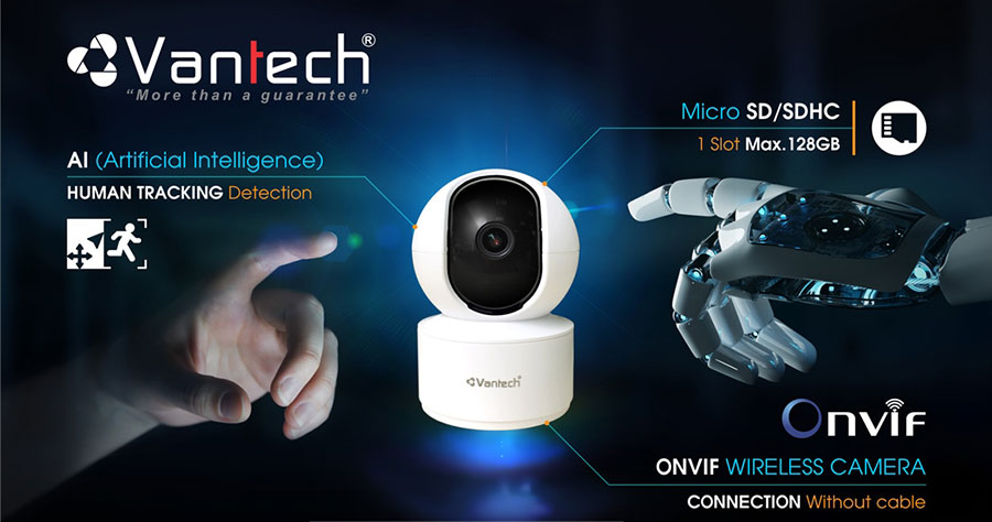 Camera Vantech AI - V2010C 4.0MP tặng kèm thẻ nhớ 64gb