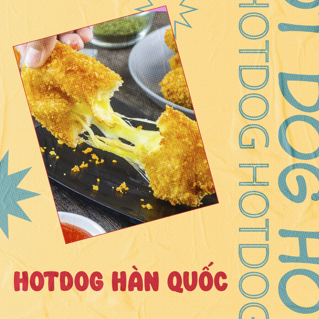 Xúc Xích Hotdog Phô Mai Hàn Quốc Mix / Vàng Gói 500gr - Hàng Phân Phối