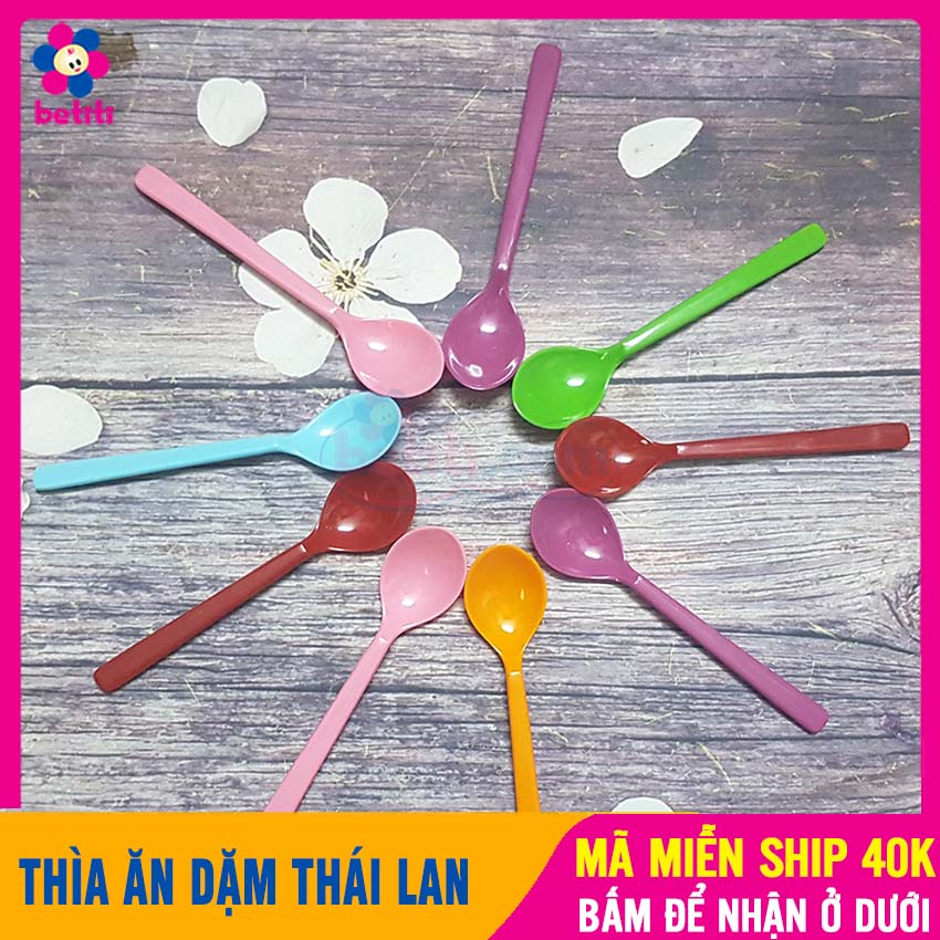 Muỗng Ăn Dặm THÁI LAN Cho Bé , Bằng Nhựa Cao Cấp, An Toàn, Tiện Lợi Cho Trẻ, Thìa Tập Xúc Cho Trẻ Sơ Sinh - Muỗng, Dĩa & Chén Tập Ăn, Bát Đũa, Dĩa, Đồ Dùng Ăn Dặm Cho Trẻ Sơ Sinh, Thìa Silicon Thìa Thái Lan