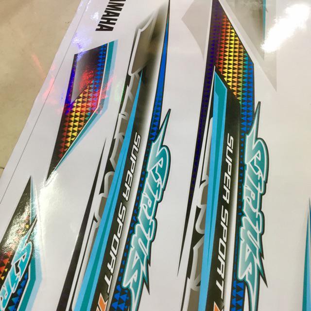 Tem Sirius Chuyển Màu Titan Rời Xe Trắng In Mực Cao Cấp (Bộ)