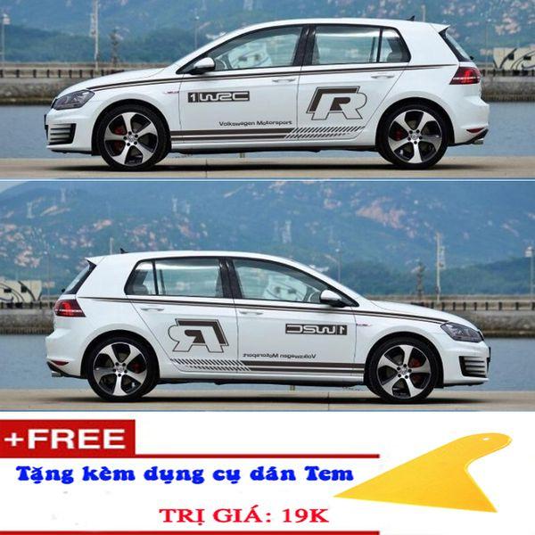 Bộ tem dán 2 bên sườn ô tô suv mẫu d-598