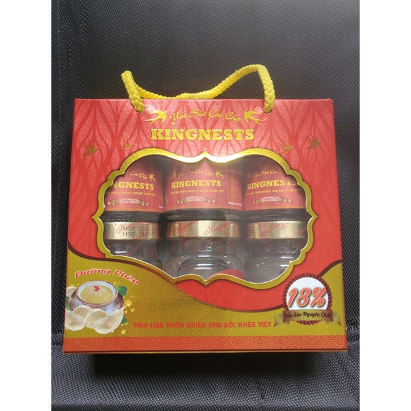 Yến sào kingnests - yến sào đường phèn 18% - lốc 6 hủ 70ml