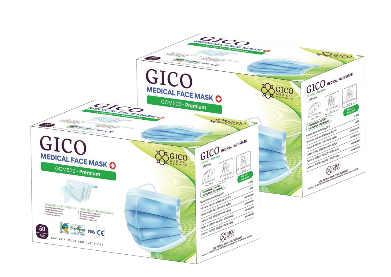 Khẩu trang y tế 4 lớp hộp 50 chiếc