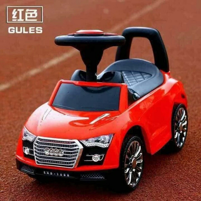 Xe chòi chân ô tô audi - có nhạc + tựa lưng + thùng đồ - xe đạp vân nguyễn.