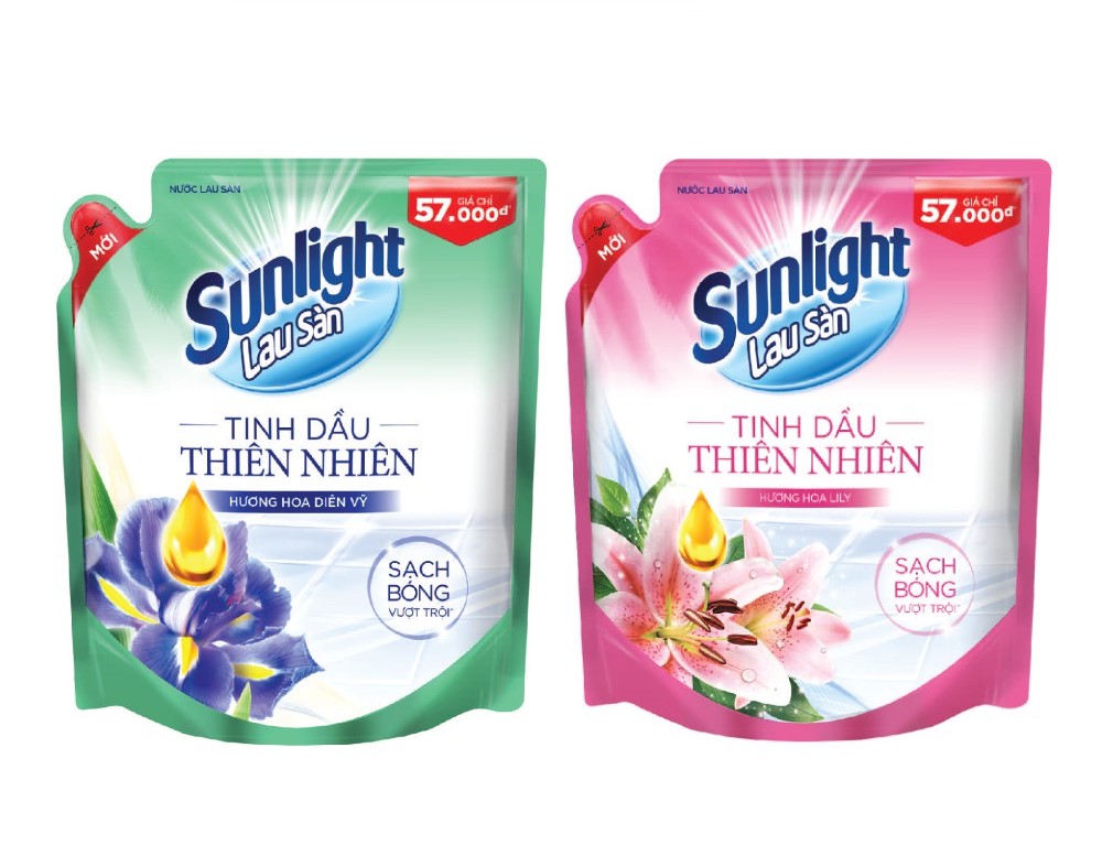 Túi nước lau sàn Sunlight hương hoa hạ & bạc hà/ lily hương thảo 2kg