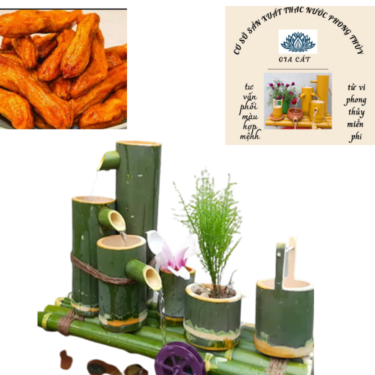 Thác nước tiểu cảnh bằng tre
