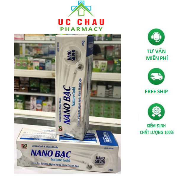 [HCM]Gel làm sạch và kháng khuẩn NANO BẠC Nature Gold Tuýp 25g