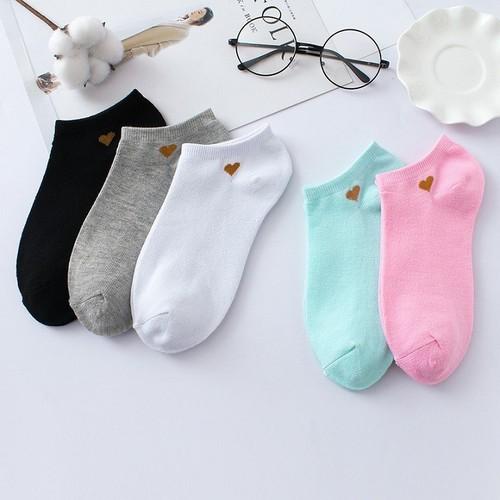 Set 5 đôi tất ngắn cổ hình tim tg13 - đôi tất nữ - đôi tất ngắn - tất nữ - tất cổ tim - vớ nữ - vớ ngắn - h2vrg001
