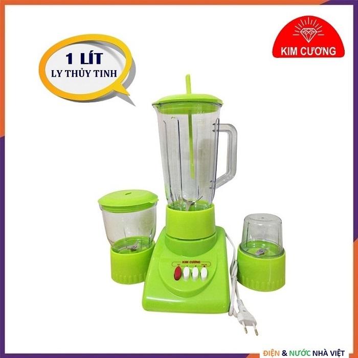 MÁY XAY SINH TỐ 1 LÍT 3 CỐI THỦY TINH KIM CƯƠNG KC-T02 ( CỐI TRUNG NHỰA - 100% DÂY ĐỒNG )