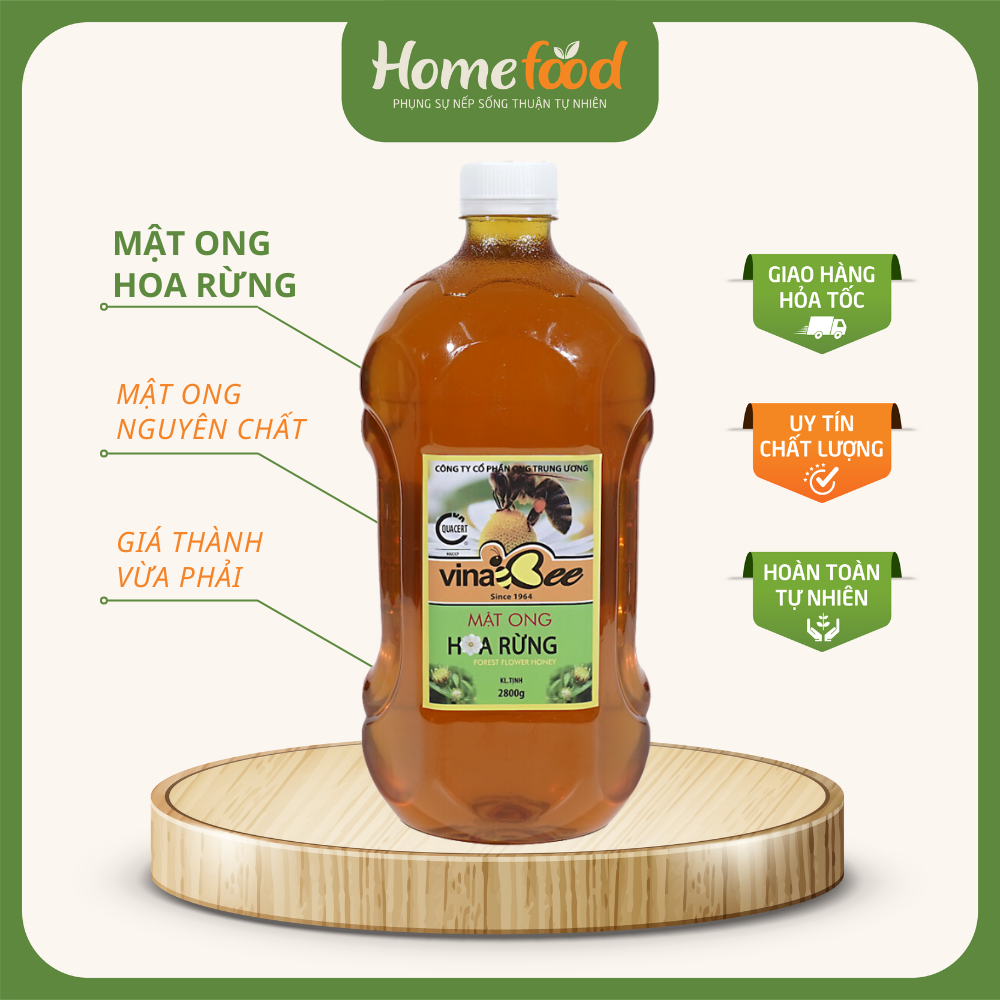 Mật ong nhãn 2800g/ mạt ong nhãn nguyên chất