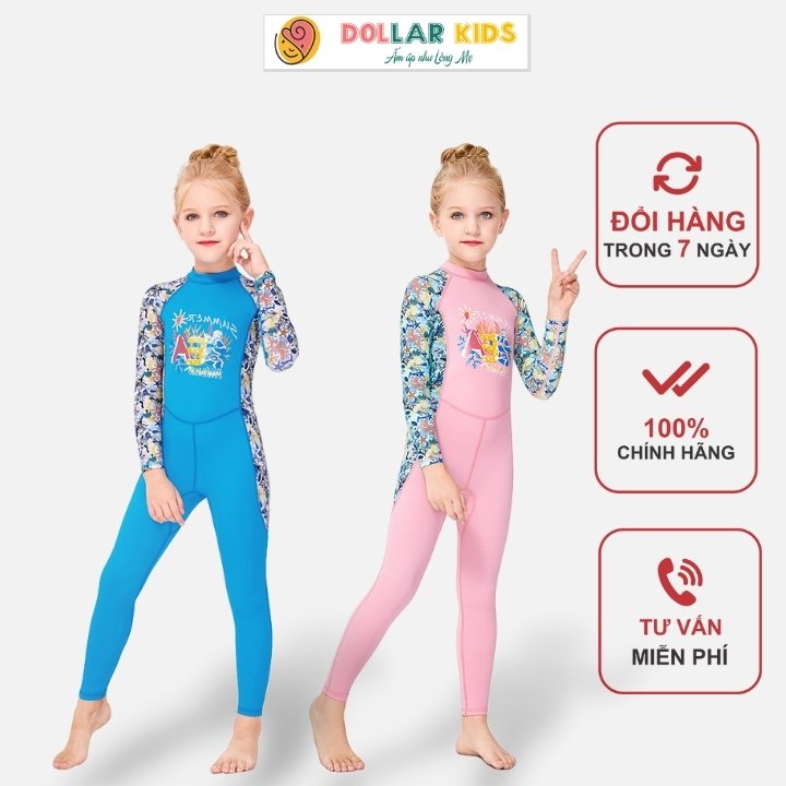 Đồ bơi liền thân dài tay cho bé gái từ 4kg đến 12kg