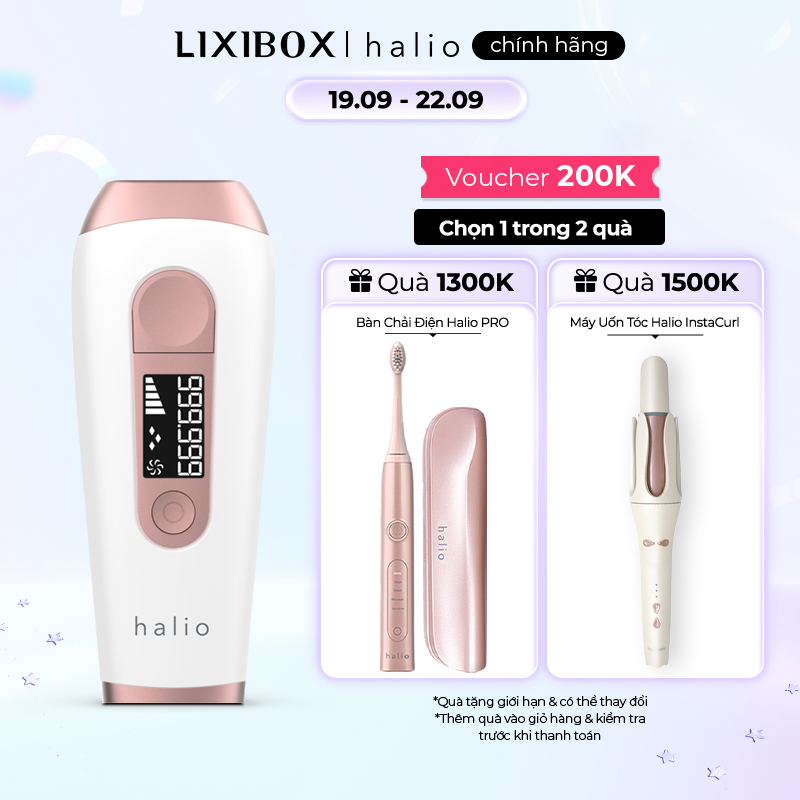 Máy triệt lông vĩnh viễn tại nhà Halio IPL Hair Removal Device 999999 xung ánh sáng