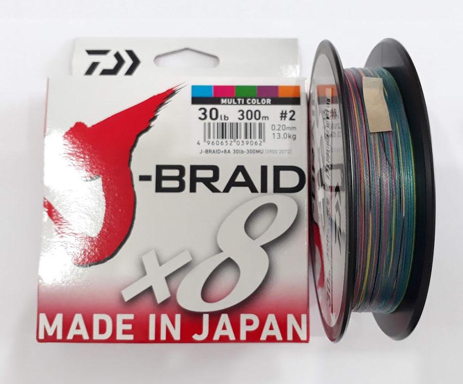 Dây PE Câu Cá Daiwa Nhật J-Braid X8A 300 mét - MU - Nhiều màu