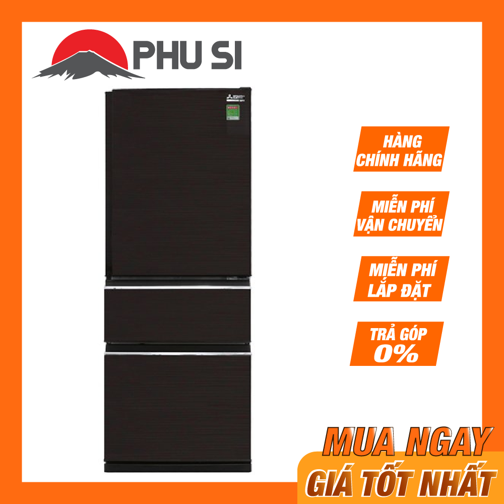 Trả góp 0% - bảo hành 1 năm - tủ lạnh mitsubisbi mr-cx35em-brw-v inverter 272 lít
