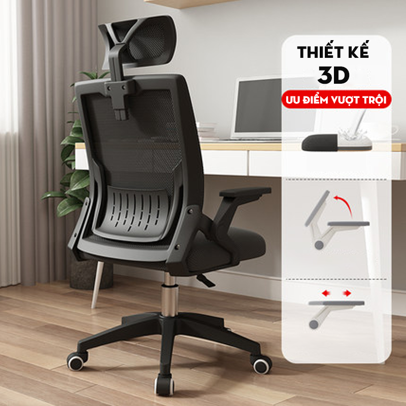 Ghế Xoay Văn Phòng Nệm Cao Su Non , ghế xoay Livestream xoay 360 độ, ghế công thái học Đệm Cao Su Non Canashop