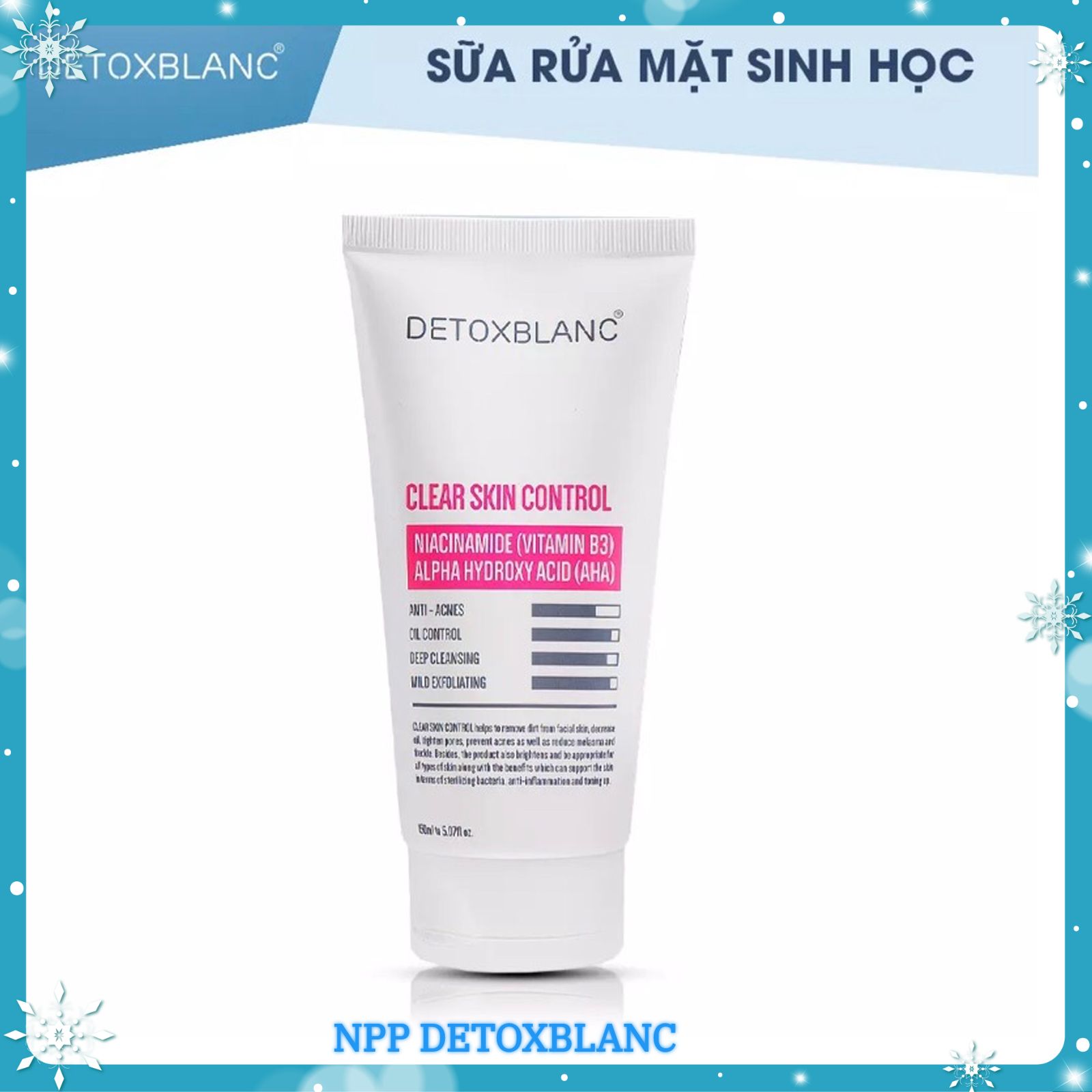 Sữa rửa mặt sinh học Detox Blanc