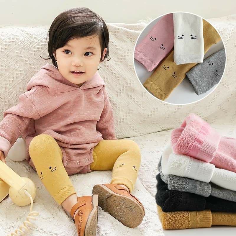 Quần tất mèo xù cho bé gái siêu dày, siêu ấm