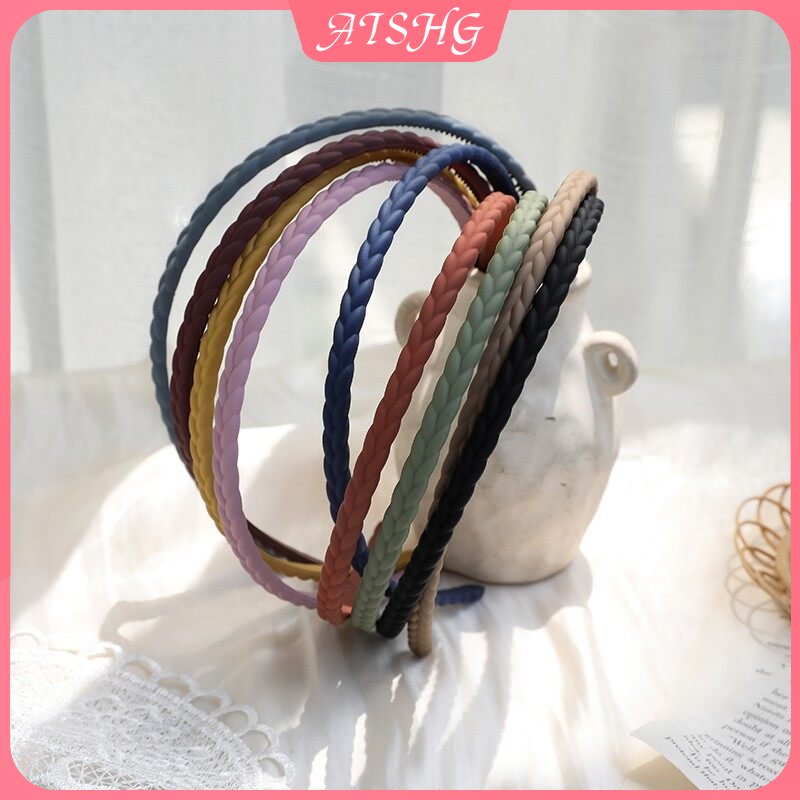 AISHGMàu sắc Không trơn trượt Rửa mặt Băng đô Băng đô Kẹo Hàn Quốc Dây đeo tóc đi chơi dễ thương