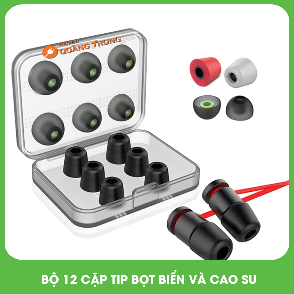 Combo 6 cặp núm Newbee dành cho tai nghe (3 cặp bọt biển 3 cặp cao su), sản phẩm đa dạng về mẫu mã, kích cỡ, chất lượng đảm bảo, cam kết hàng giống vơi mô tả
