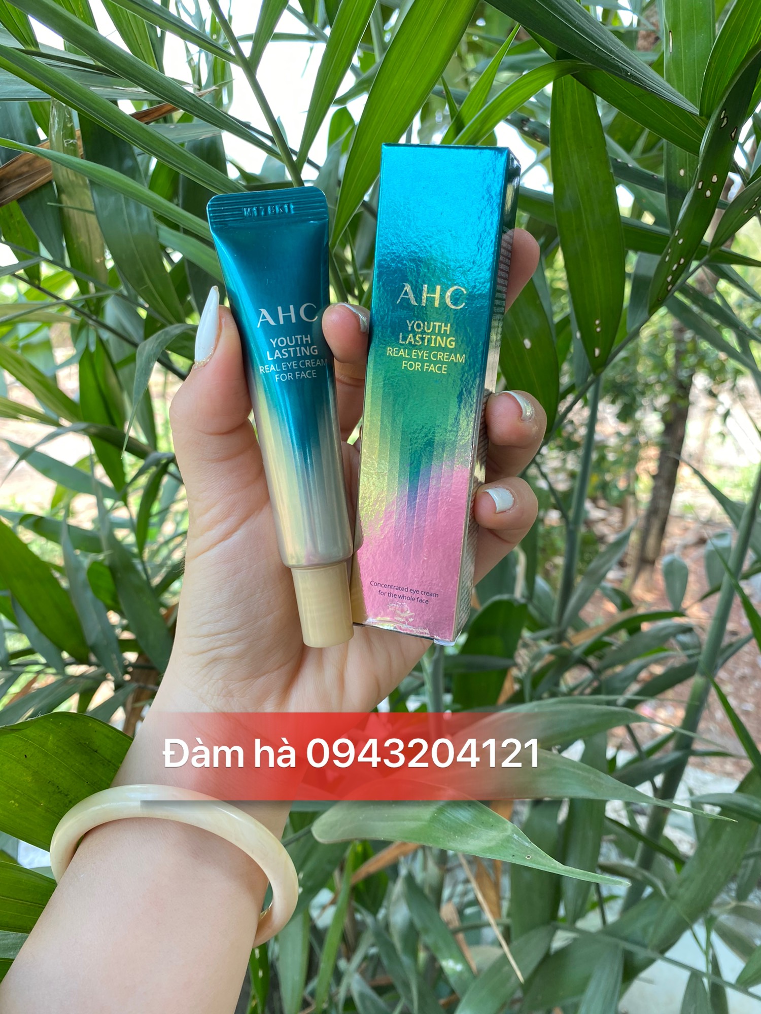 Kem Mắt Chống Lão Hóa Cho Toàn Mặt Và mắt AHC Age Defense Real Eye Cream For Face - Kem mắt Ahc Xanh - Kem mắt Ahc vàng