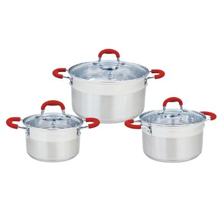 Bộ nồi inox smartcook 3 chiếc cỡ 16cm, 20cm, 24cm-sm3335
