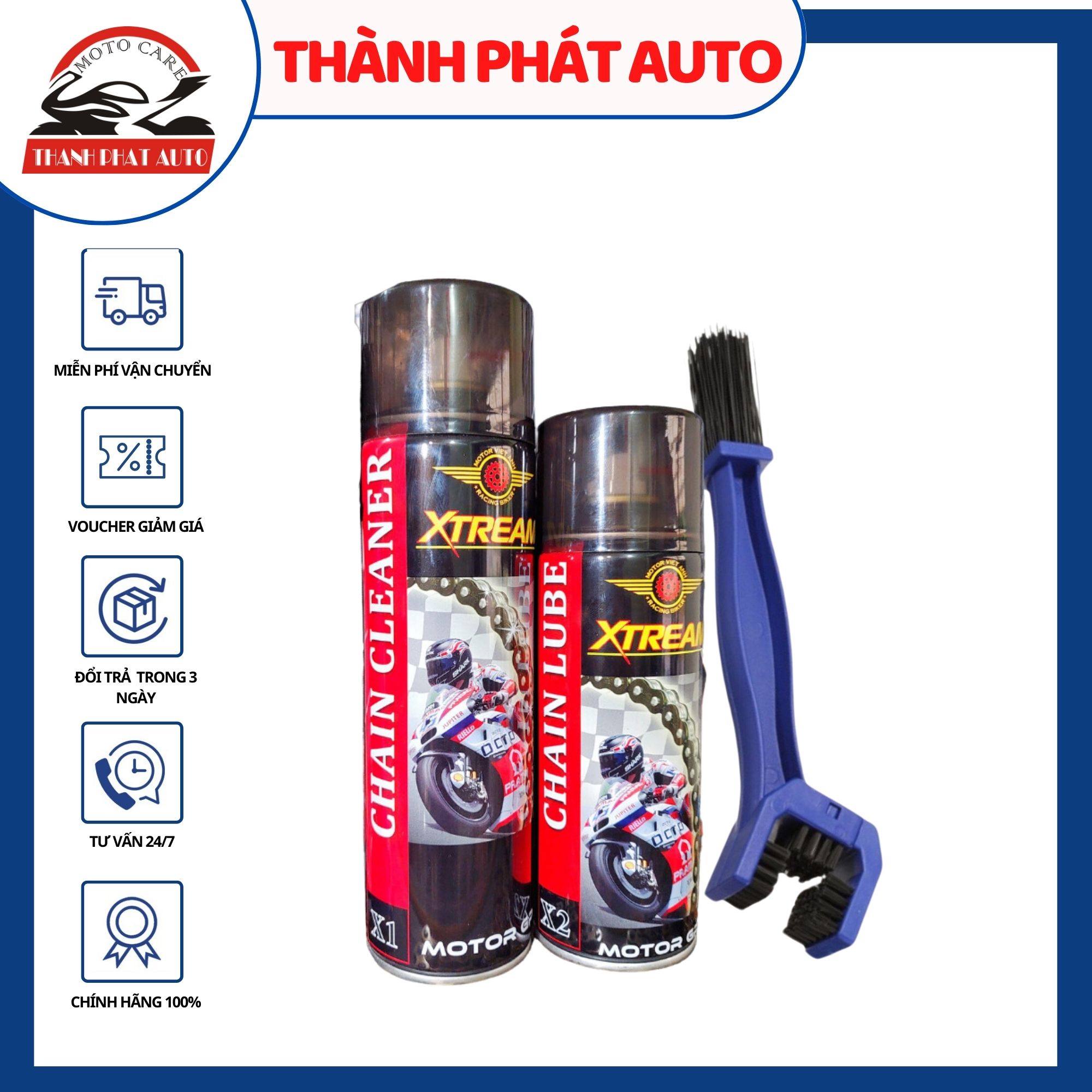 [HCM]Combo dưỡng sên Xtream X2 450ml và Rửa sên Xtream X1 550ml Tặng bàn chải chà sên 3D