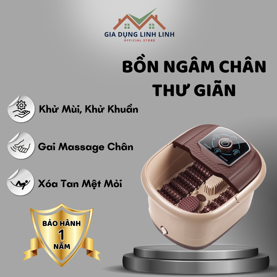 Bồn ngâm chân, chậu ngâm chân massage hồng ngoại cao cấp sục khí có bảo hành