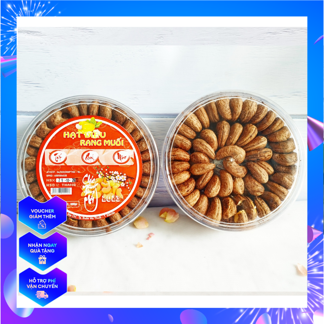Hạt điều rang muối chưa bóc vỏ lụa xếp loại 1