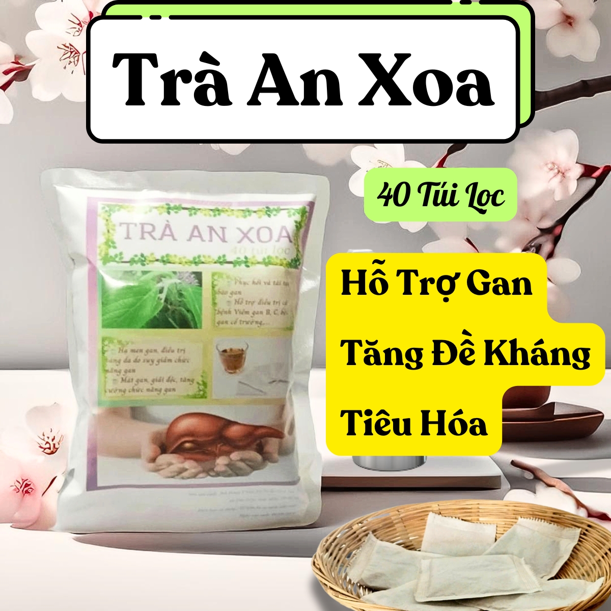 Trà An Xoa - khắc tinh của gan nhiễm mỡ - 40 túi lọc