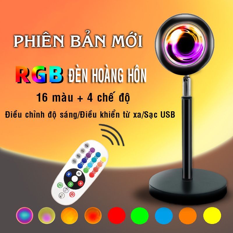 Đèn hoàng hôn sunset 16 màu / 4 màu - đèn tiktok hot trends - đèn led chụp ảnh sống ảo quay video tiktok