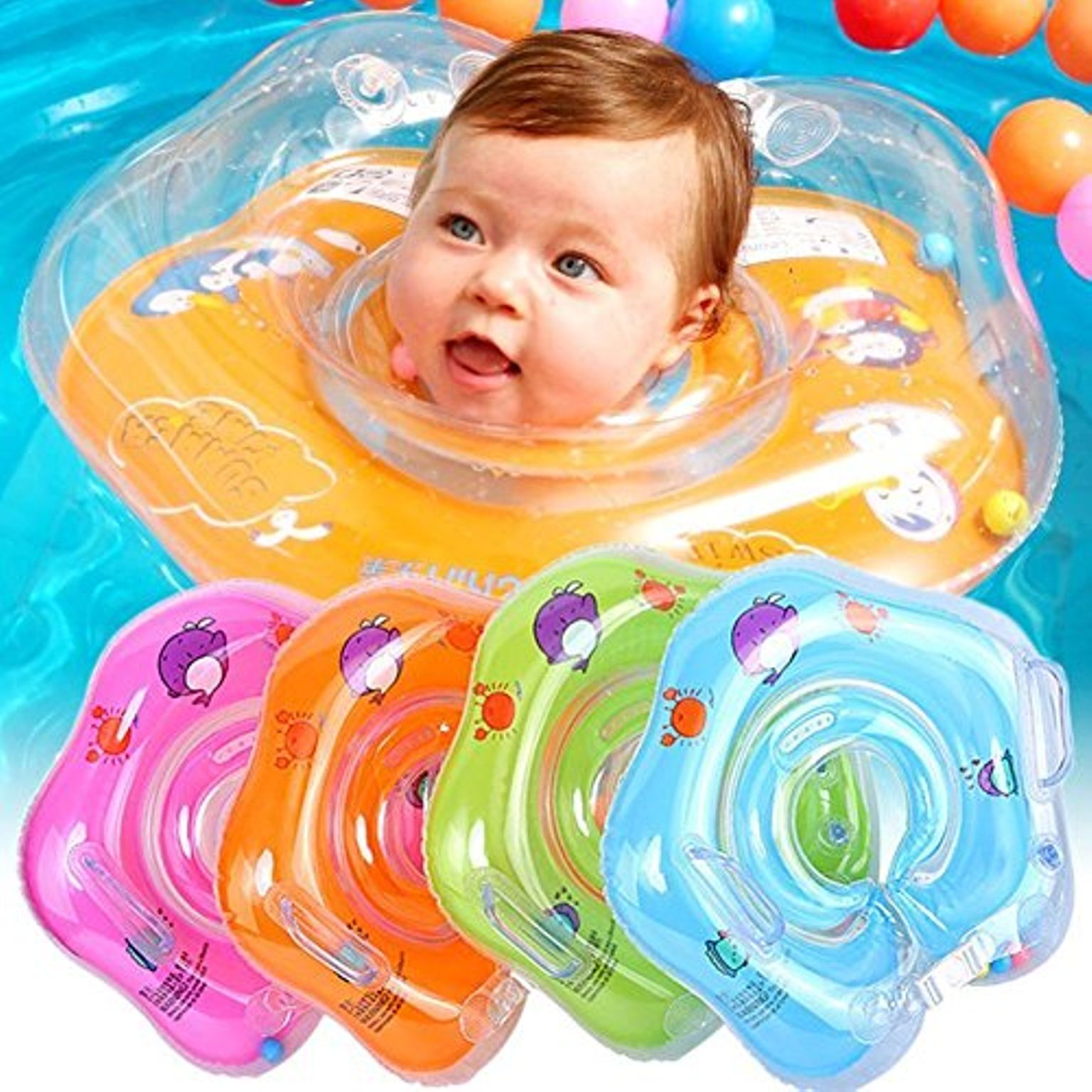 Phao bơi Đỡ Cổ cho bé tập bơi - Phao bơi cho trẻ sơ sinh