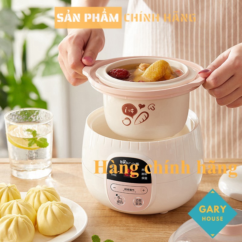 Nôi Nấu Cháo Chậm Bear Bản Quốc tế, Hầm-Ninh-Cách Thủy An Toàn Cho Bé Yêu, Bh 12 Tháng