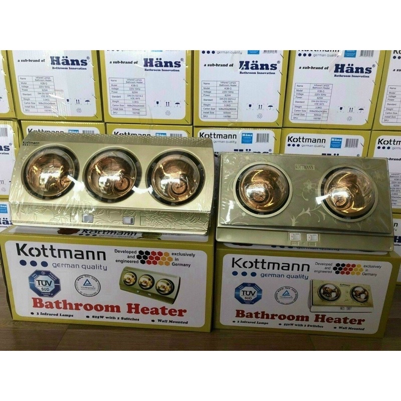 Đèn sưởi nhà tắm 3 Bóng , 2 Bóng , Bóng rời sưởi ấm cho không gian lạnh