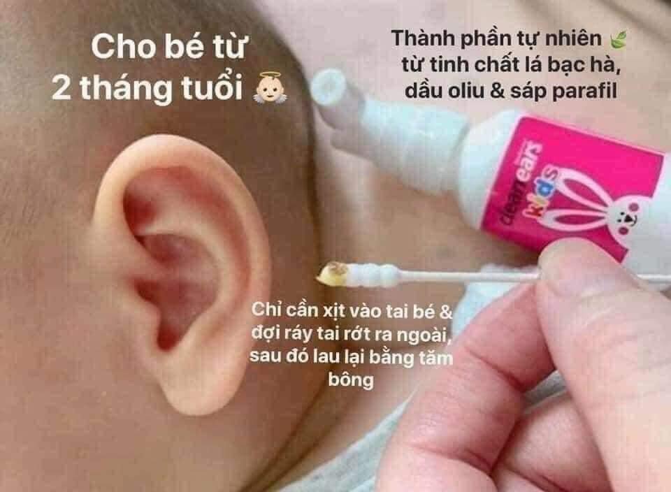 Xịt ráy tai thần thánh cho bé