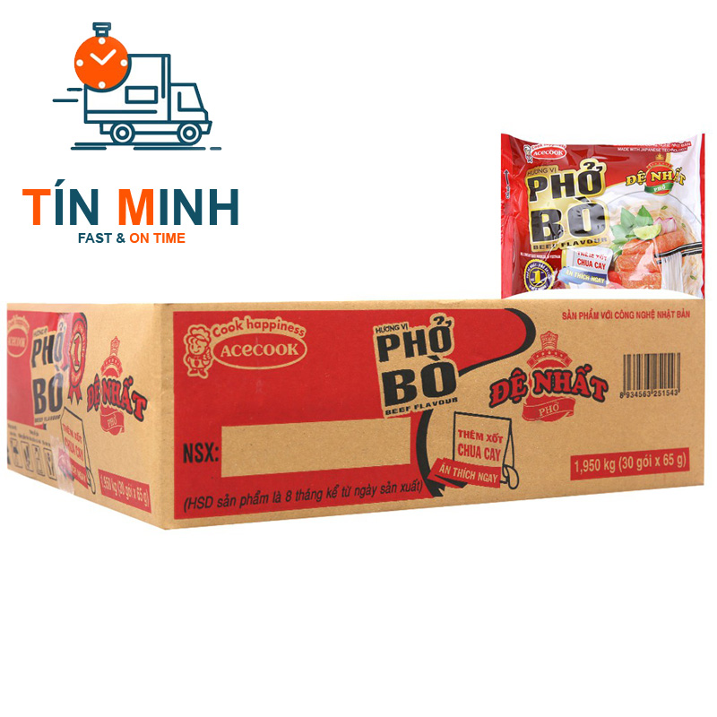 Phở bò đệ nhất thùng 30 gói 65g - Cty TM