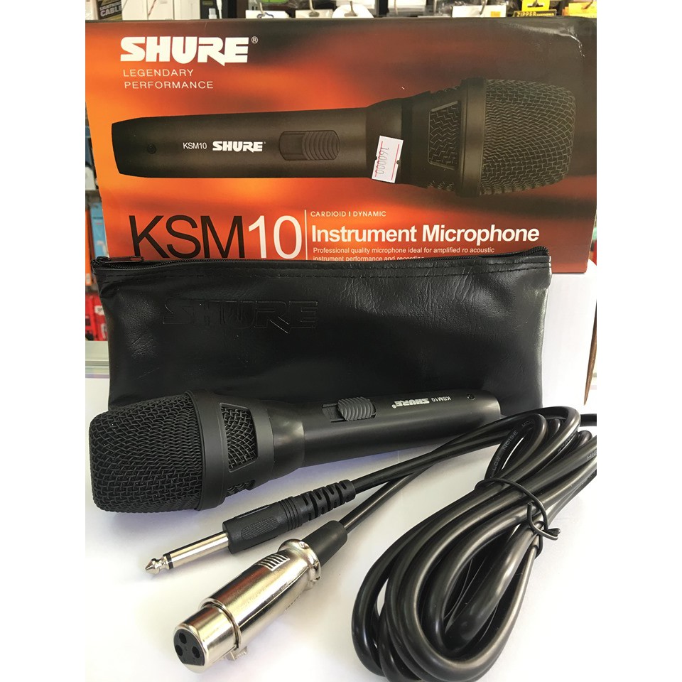 Micro có dây shure ksm10 chống hú hát cực hút tiếng