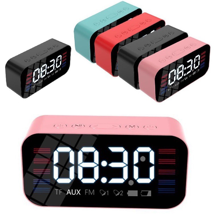 LOA DI ĐỘNG BLUETHOOTH MINI A65 CÓ TÍCH HỢP ĐỒNG HỒ BÁO THỨC ĐIỆN TỬ MÀN HÌNH LED [ Loa di động #Loa nghe nhạc #Loa Bluetooth mini #Loa điện thoại #Đồng hồ báo thức #Đồng hồ học sinh ]