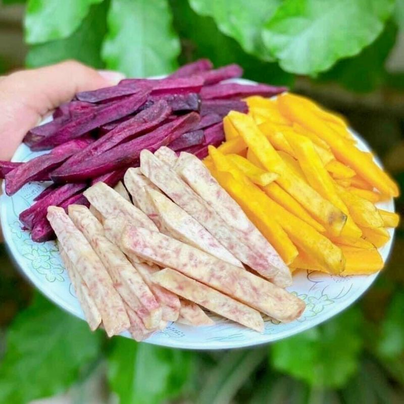Khoai sấy cọng - Khoai Môn/khoai lang vàng/khoai lang tím