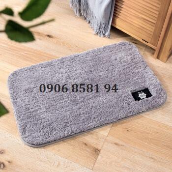 [HCM]THẢM CHÙI CHÂN CAO CẤP - THẢM LEN XÁM MỀM MỊN